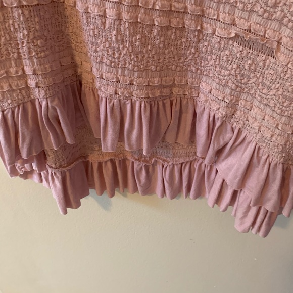 NWOT Umgee Pink Flowy High Low Blouse-Sm - Picture 3 of 6